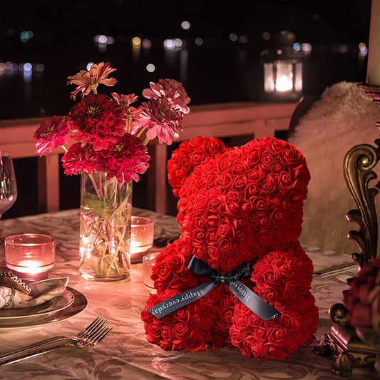 Rose Bear With LED Light Gift Box