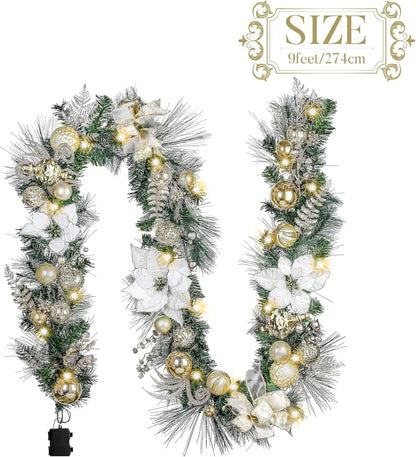 Pre-Lit Christmas Garland